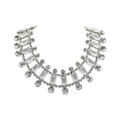 Vintage Kenneth Jay Lane Grande Ice Collar Necklace 1990s