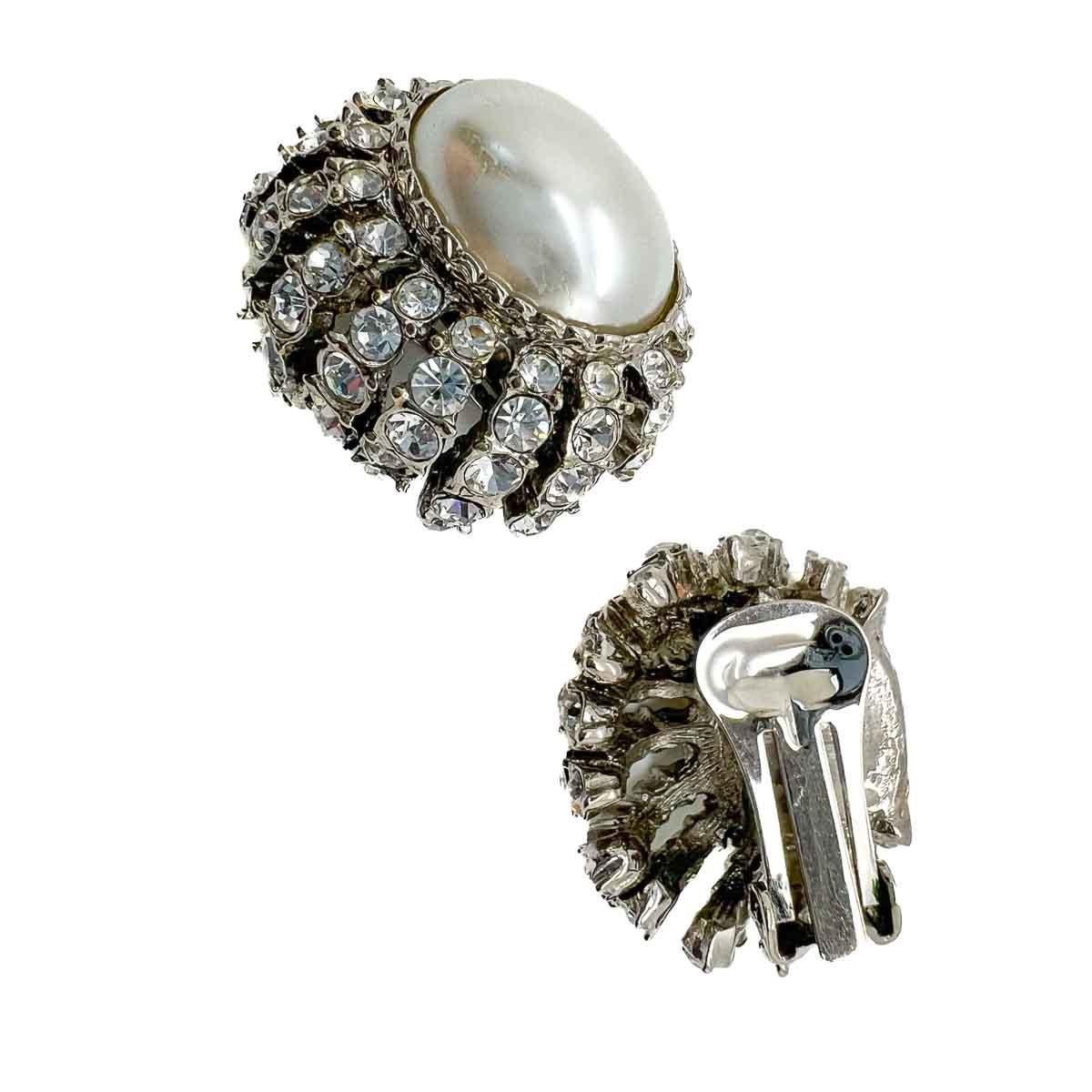 Kenneth Jay Lane Boucles d'oreilles vintage Mabe perles des années 1990 en vente 1