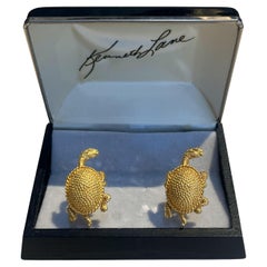 Boutons de manchette vintage Kenneth Jay Lane Turtle