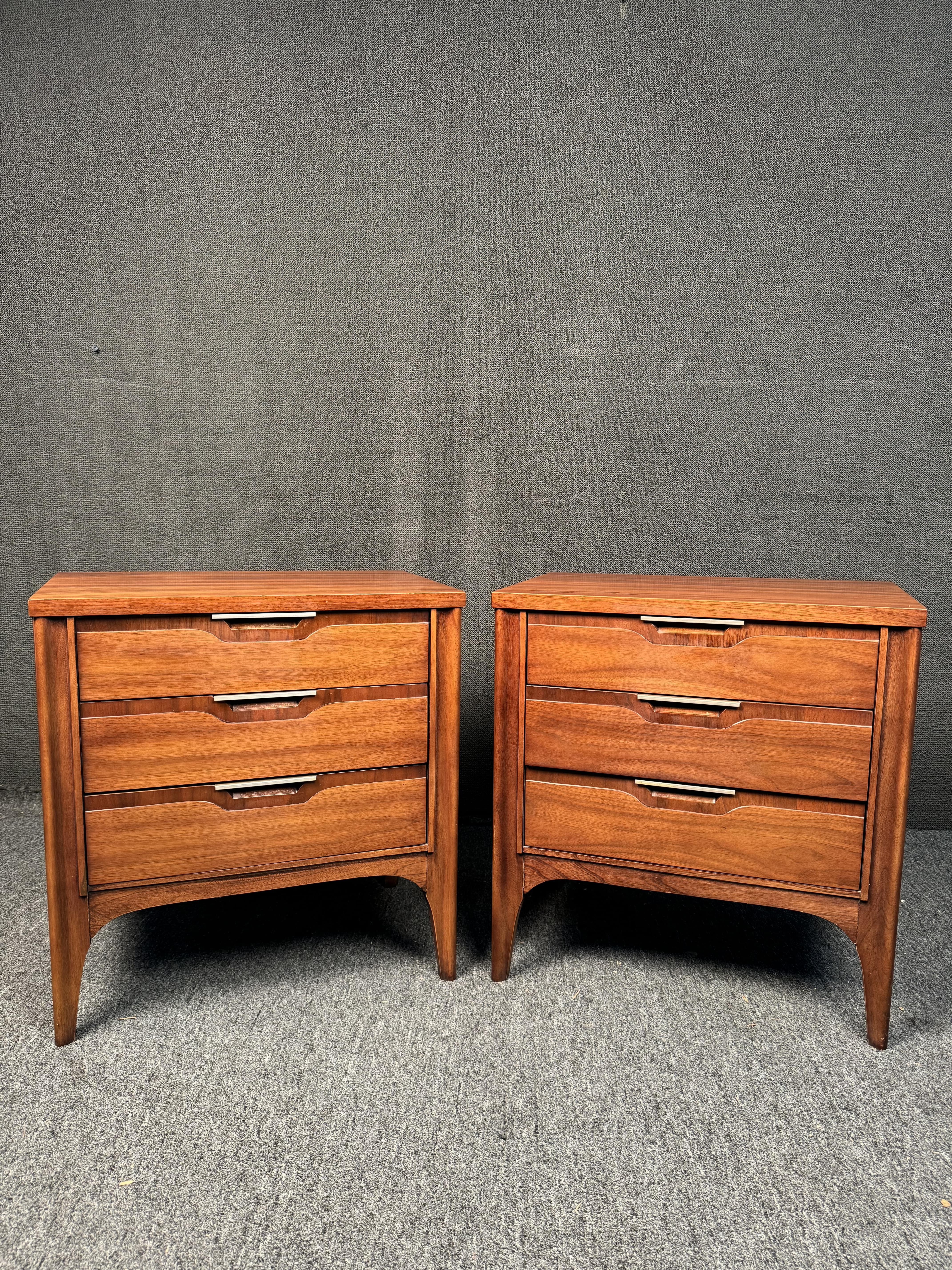 For your consideration... A pair of MCM nightstands from Kent Coffey from their 
