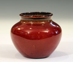 Vintage Kenton Hills KY Kentucky Oxblood Gold Flecked Southern Folk Pottery Vase