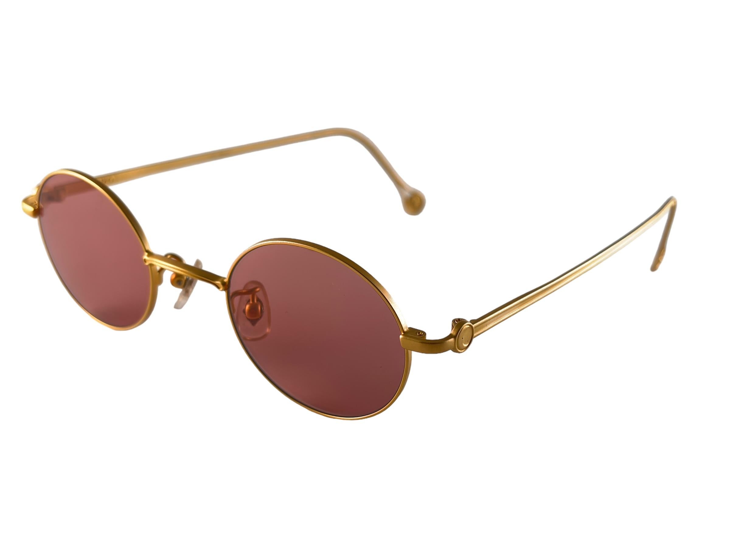 Vintage Kenzo 2851 Matte Gold-Sonnenbrille 1980er Jahre Hergestellt in Japan im Angebot 1