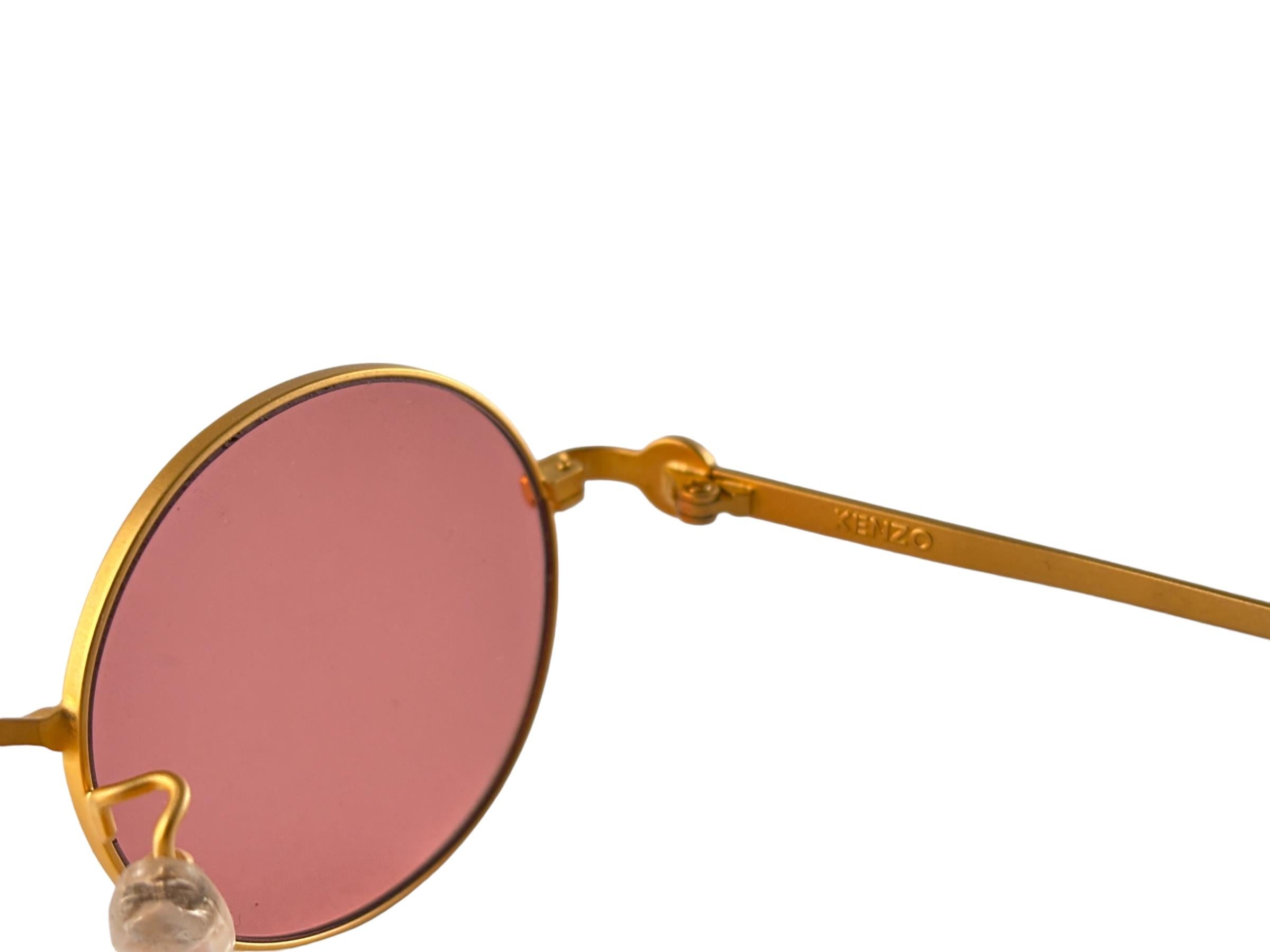 Vintage Kenzo 2851 Matte Gold-Sonnenbrille 1980er Jahre Hergestellt in Japan im Angebot 2