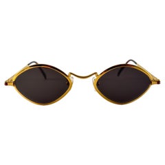 Vintage Kenzo 2872 Gold Diamond Shaped Sonnenbrille 1980er Jahre Made in Japan