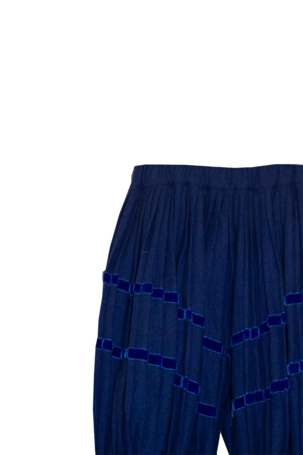 Women's or Men's Vintage Kenzo Blue Pleated Knickerbockers/Shorts For Sale
