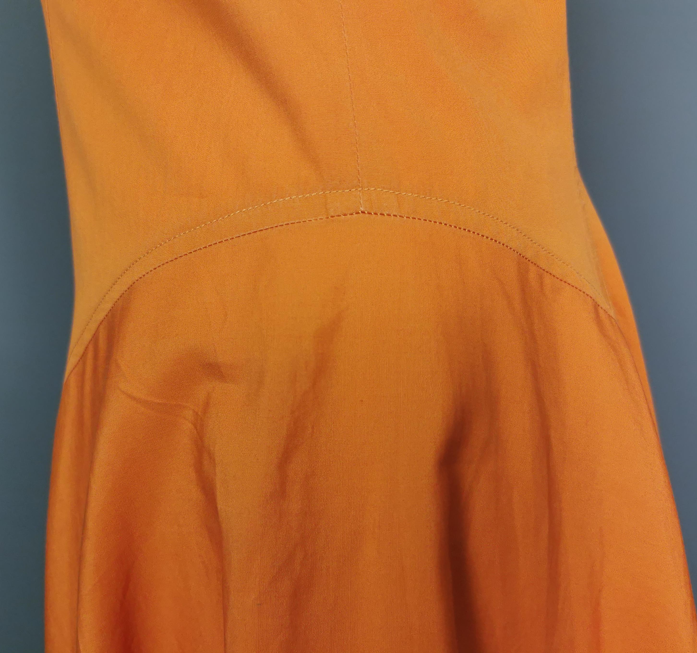 Vintage Kenzo burnt orange sun dress, 1980s  For Sale 10