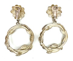 Pendientes de clip Kenzo vintage metalizados  Totalmente firmado