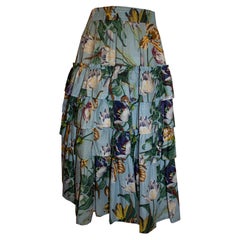 Vintage Kenzo Floral Cotton Skirt