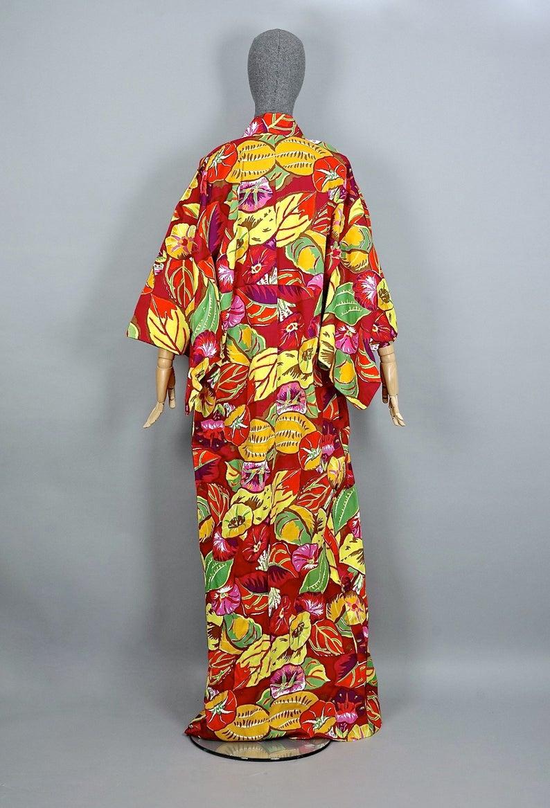 Vintage KENZO Floral Haori Kimono Coat For Sale 2