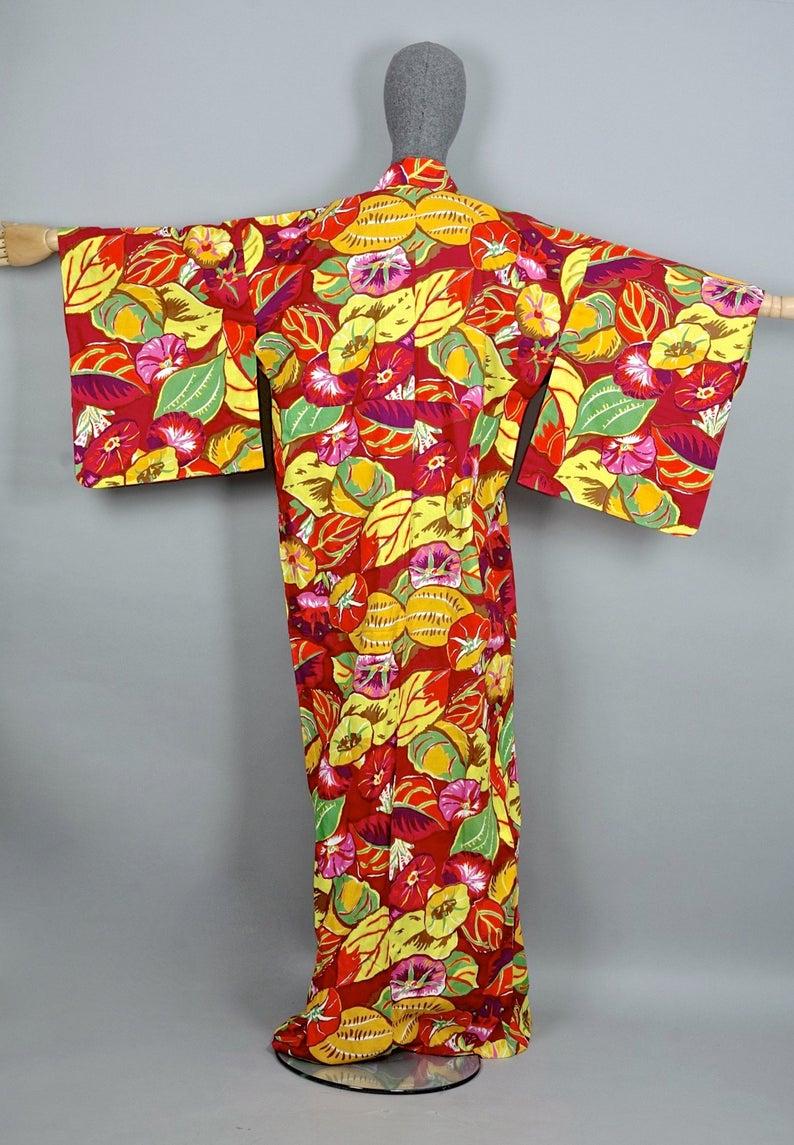 Vintage KENZO Floral Haori Kimono Coat For Sale 3