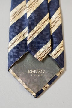 Corbata vintage Kenzo Homme de seda a rayas