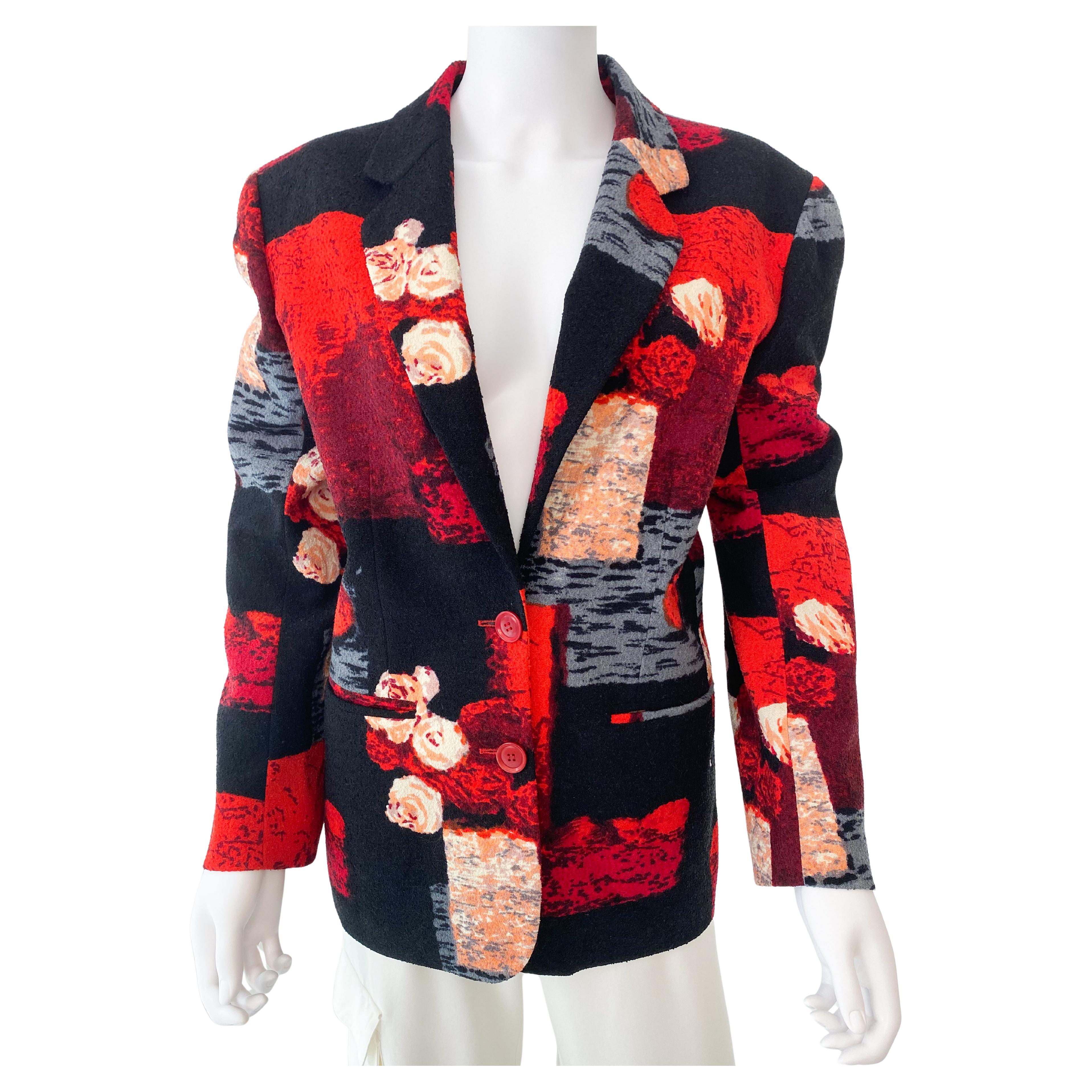 Kenzo Paris Abstract Print Multicolor Jacket Size 10/12