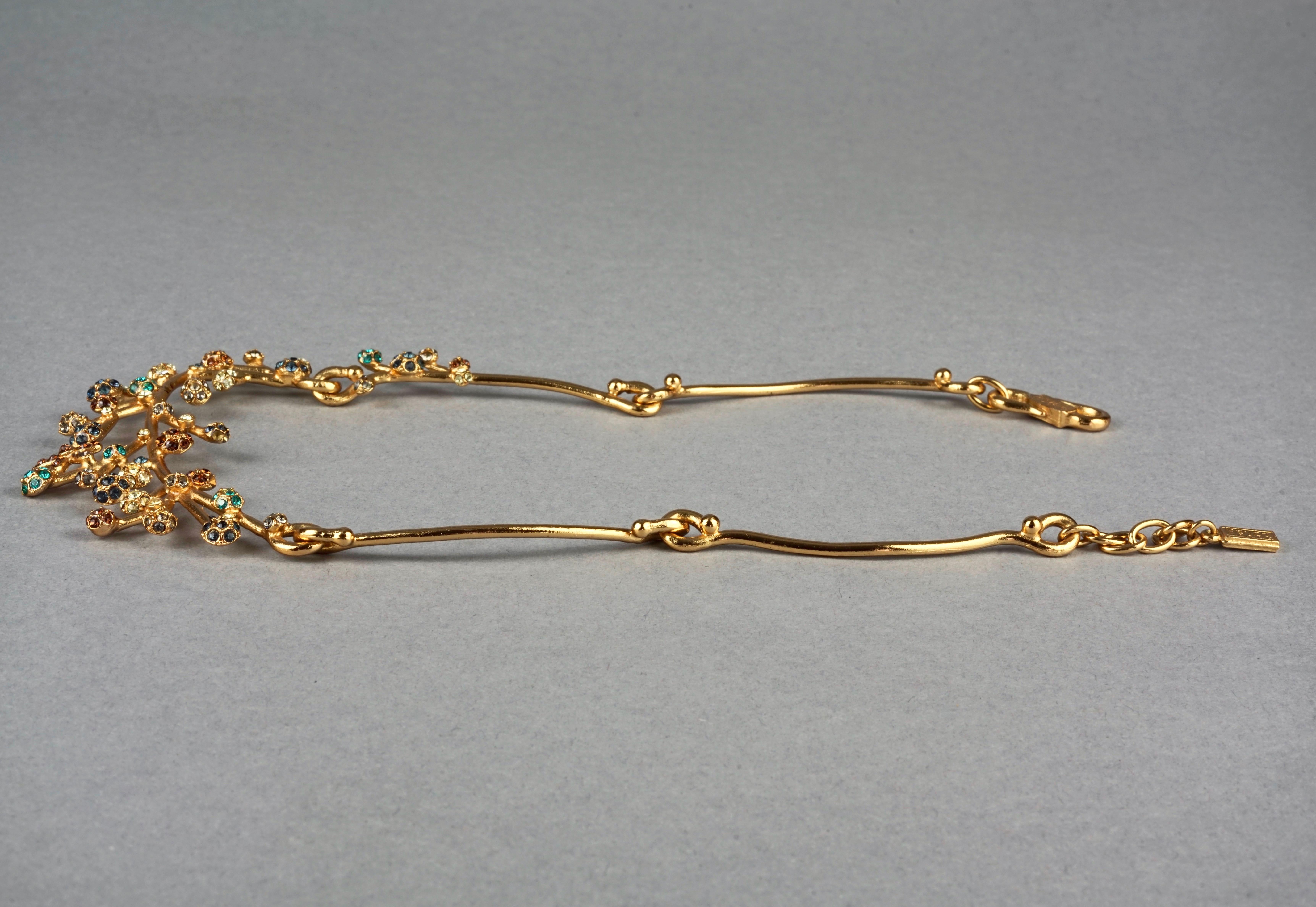 Women's Vintage KENZO PARIS Jewelled Flower Sputnik Necklace For Sale