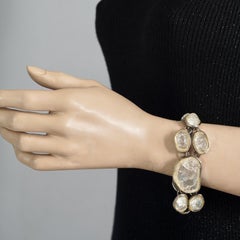 Vintage KENZO PARIS Lucite Crackling Resin Link Bracelet