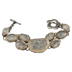 Vintage KENZO PARIS Lucite Crackling Resin Link Bracelet
