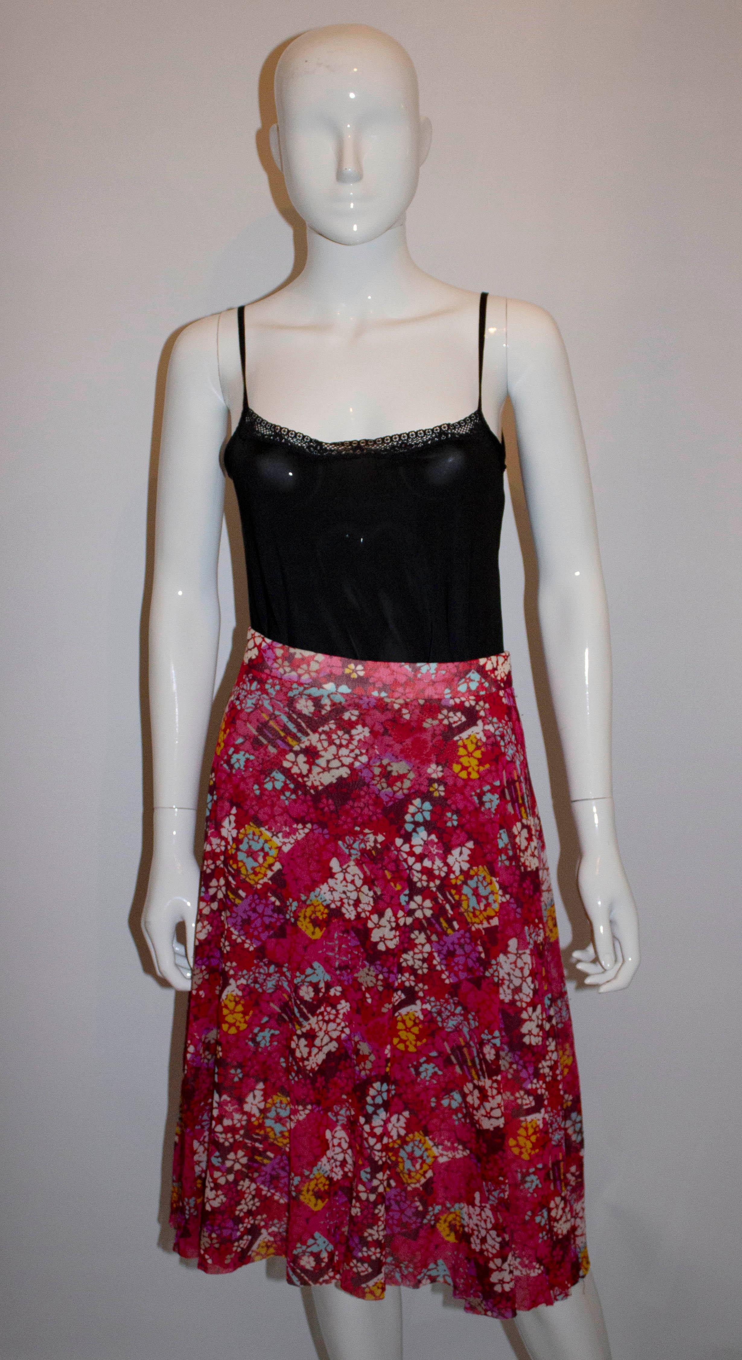 Vintage Kenzo Paris Summer Skirt In Good Condition For Sale In London, GB