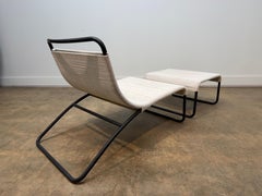 Vintage Keppel Green Style Outdoor Lounge Chair and Ottoman