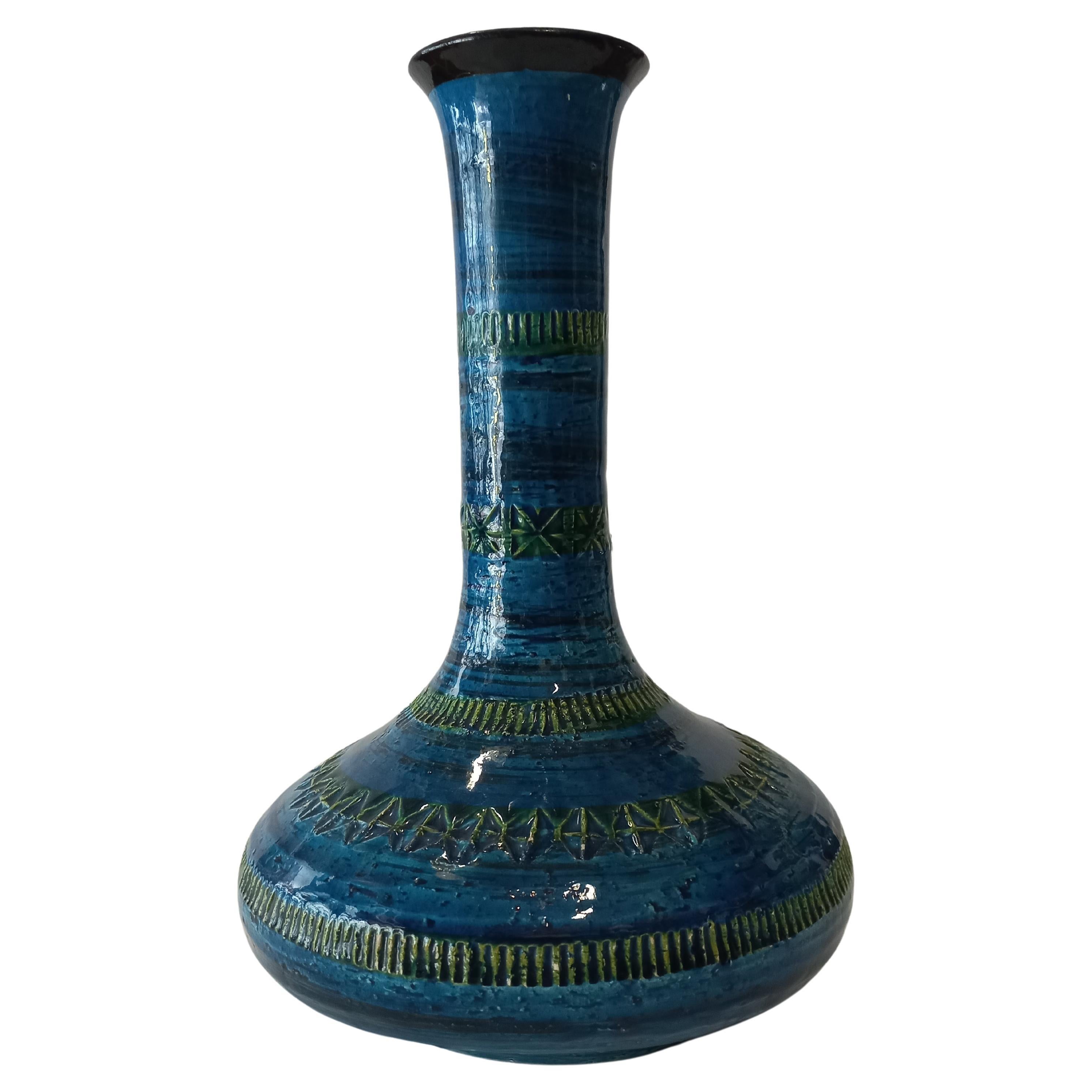 Vintage ceramic vase by Aldo Londi for Bitossi, 1965 For Sale