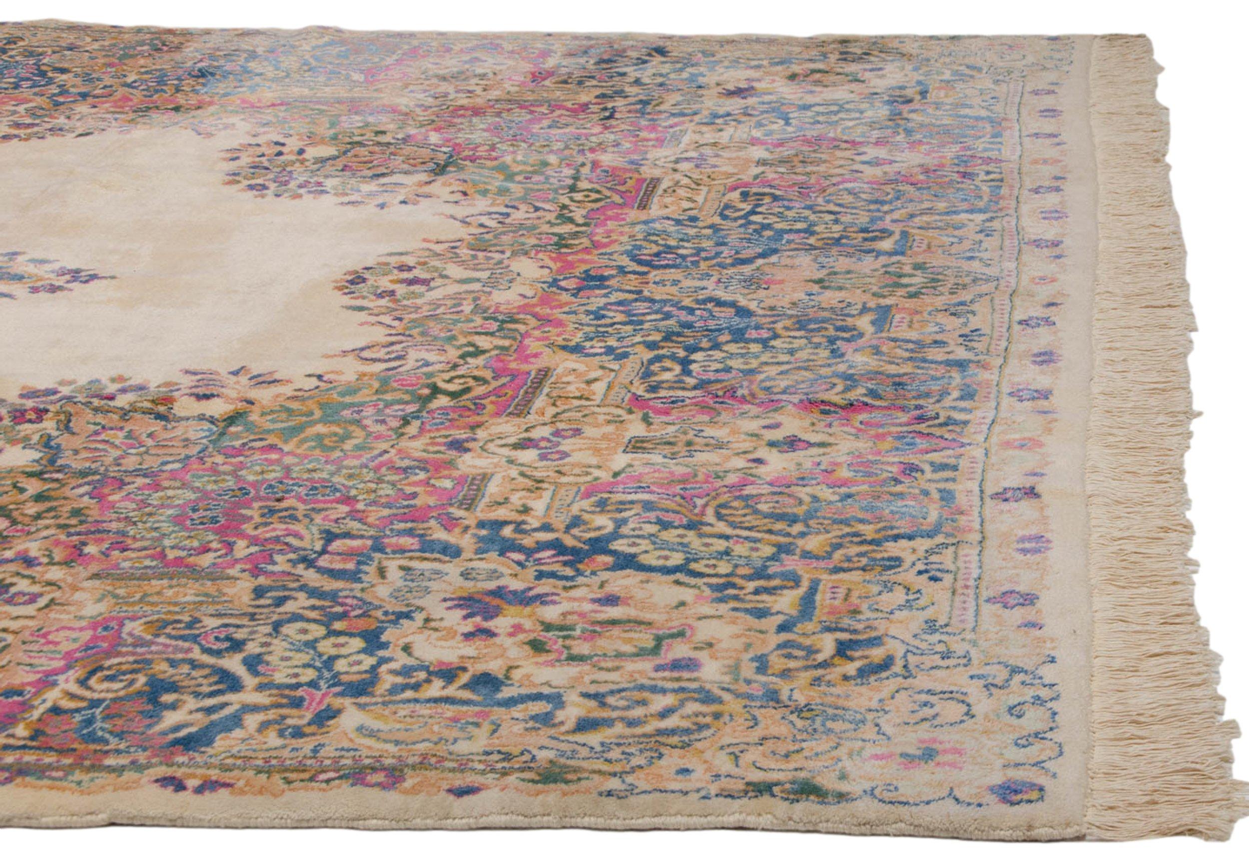 Vintage Kerman Carpet For Sale 3