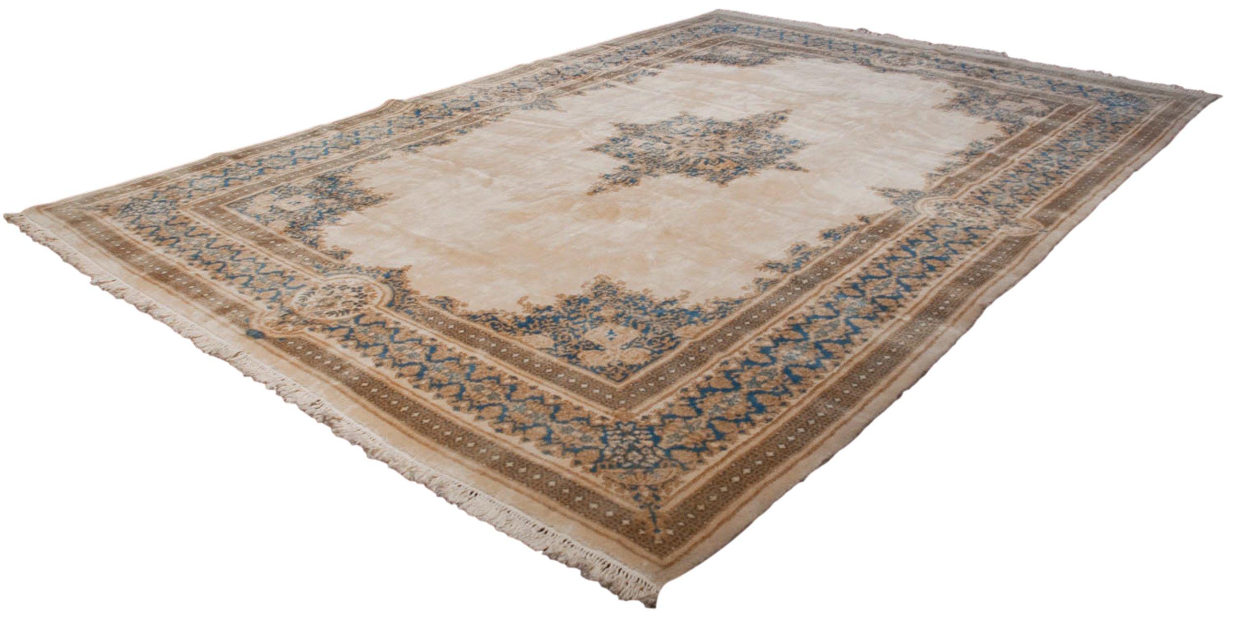 Rococo Vintage Kerman Carpet For Sale
