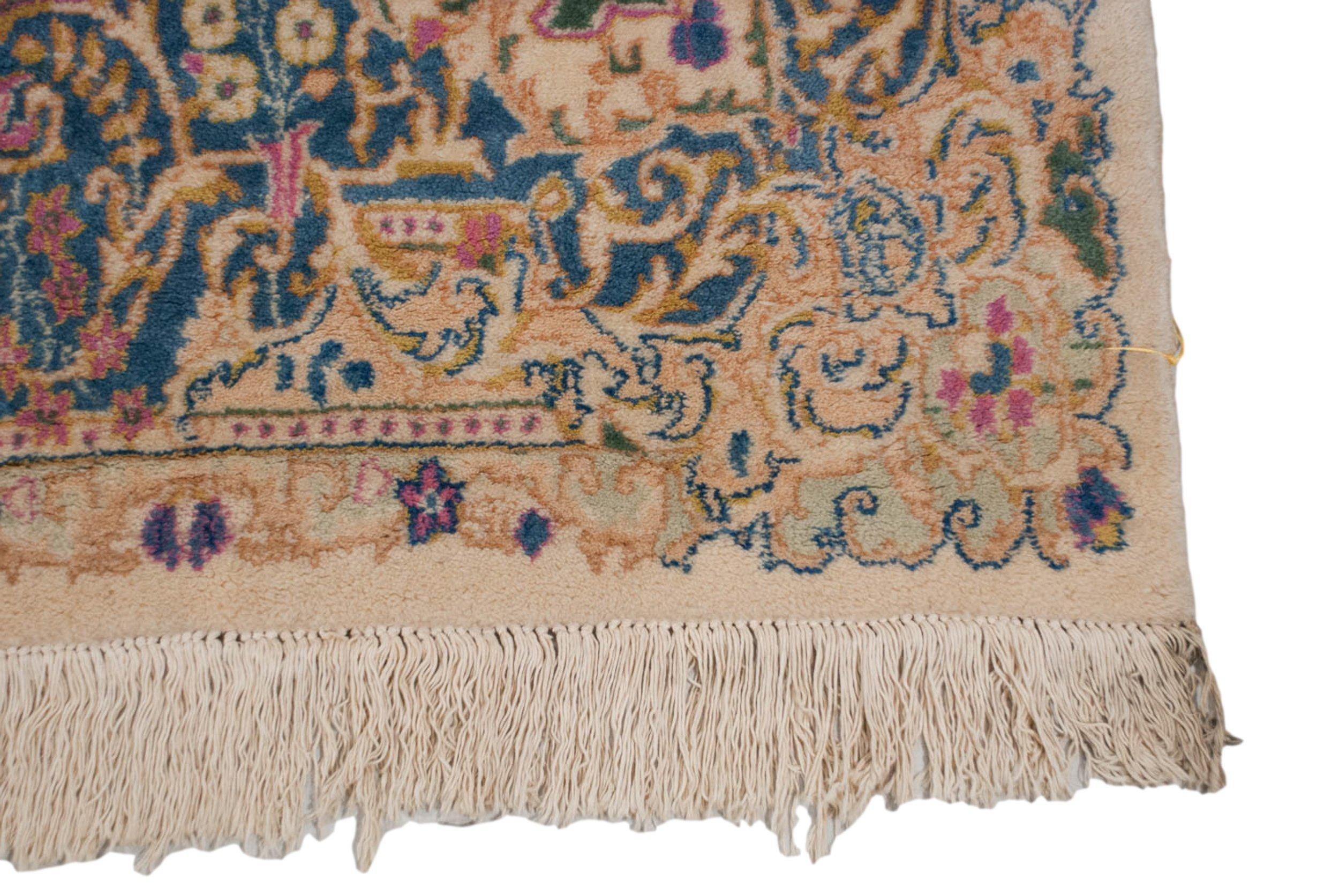 Rococo Vintage Kerman Carpet For Sale