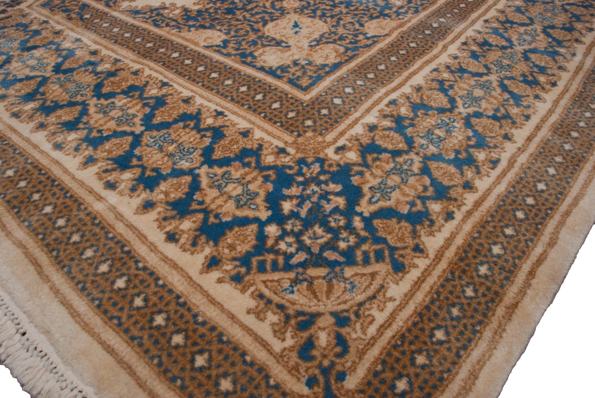 Hand-Knotted Vintage Kerman Carpet For Sale