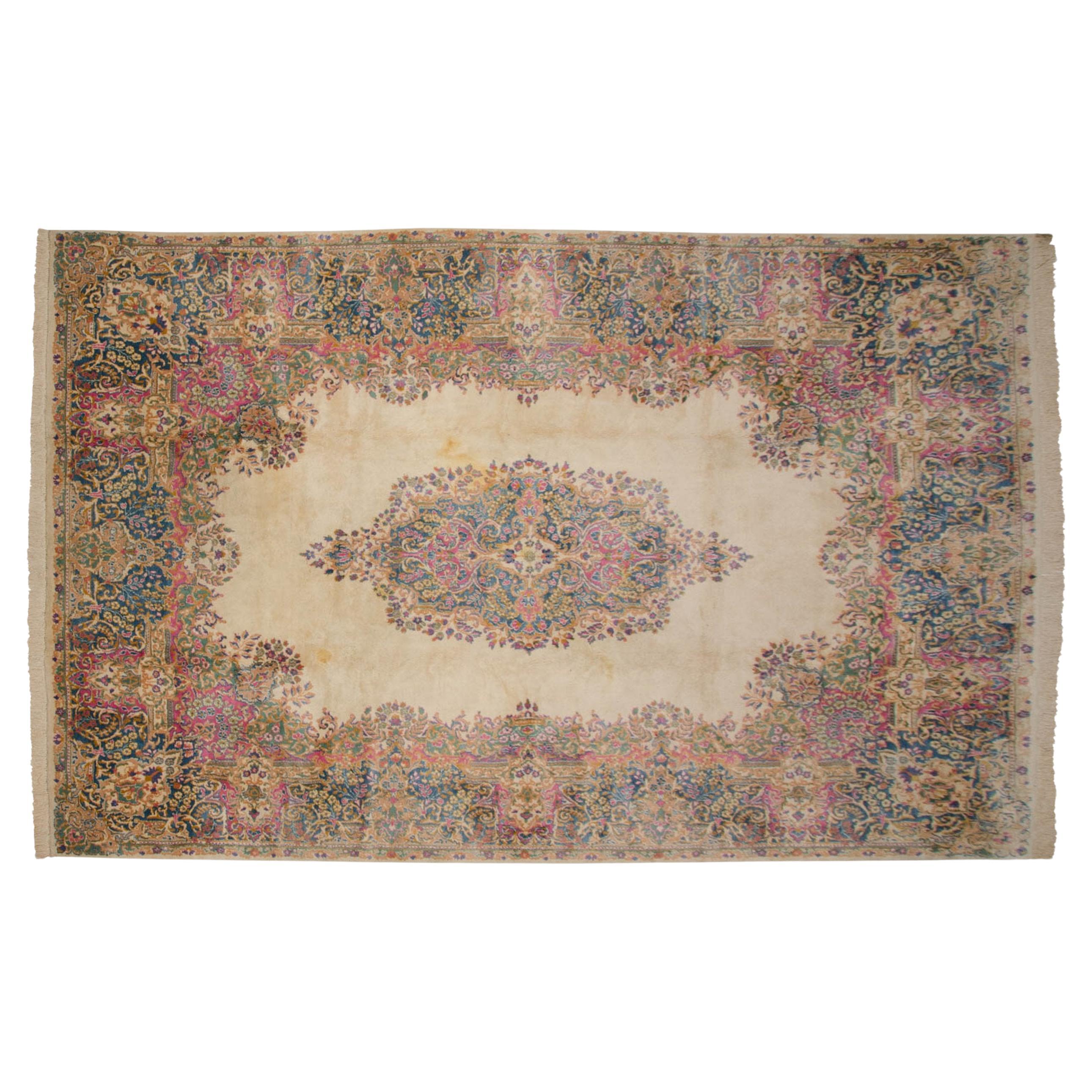 Vintage Kerman Carpet For Sale