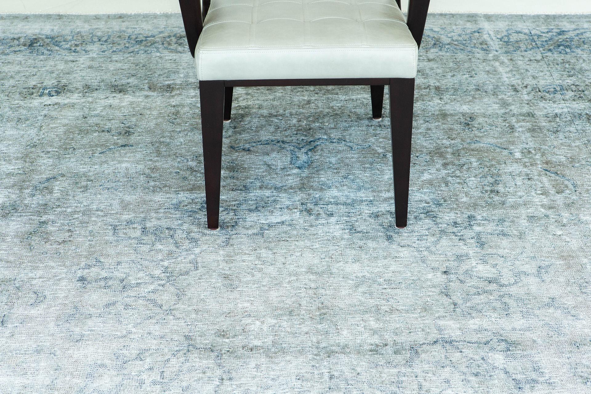 Persiano Tappeto Vintage Kerman Distressed in vendita