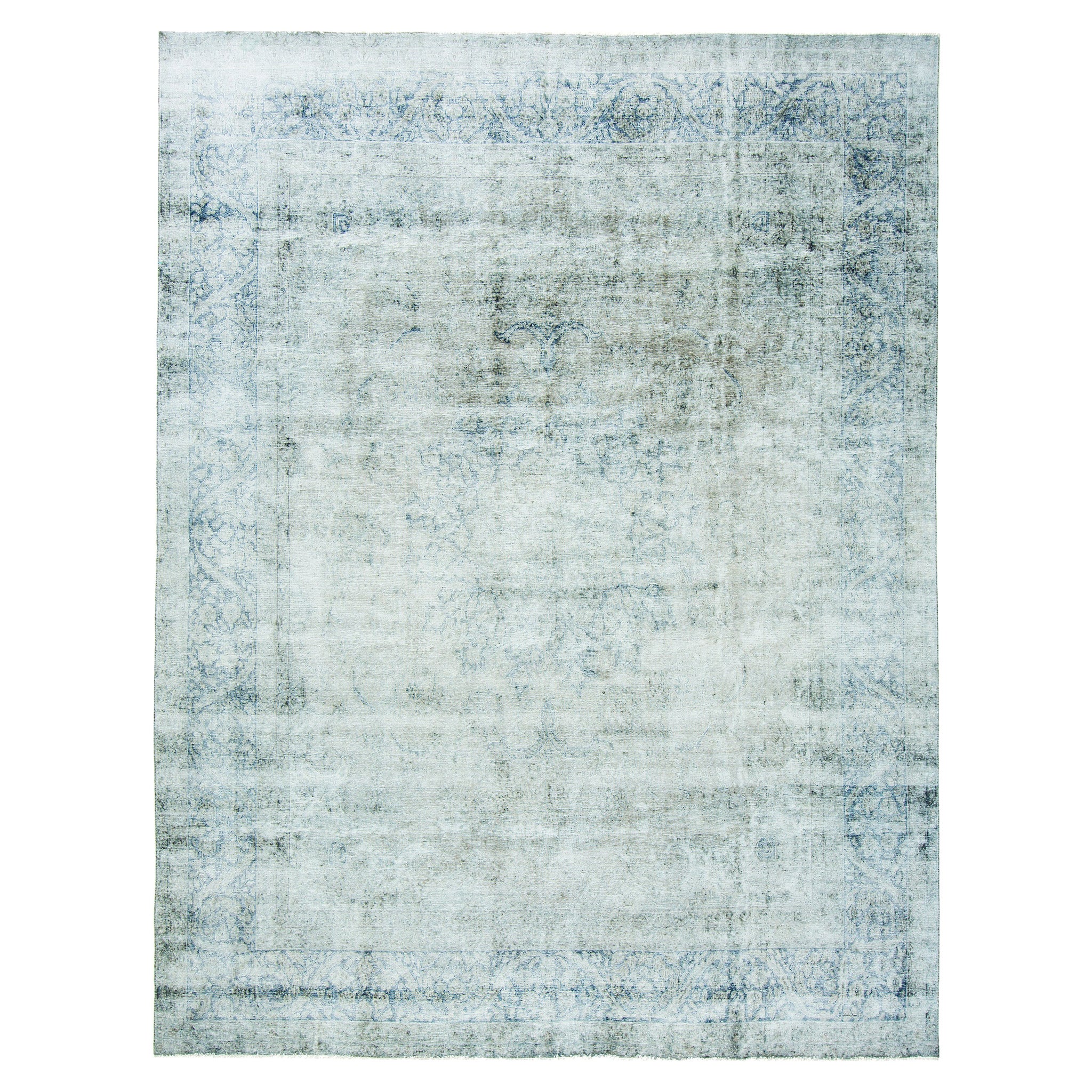 Vintage Kerman Distressed Teppich
