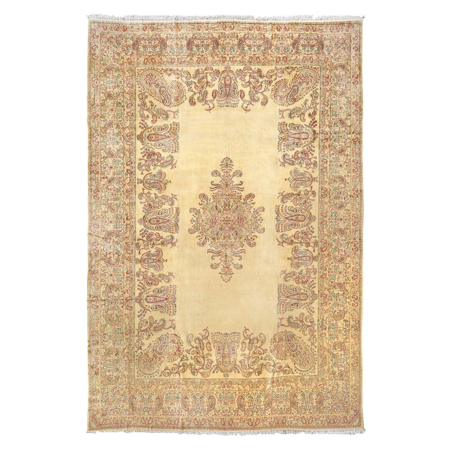 Tapis persan Lavar vintage Kerman - Taille : 17'3 X 11'4