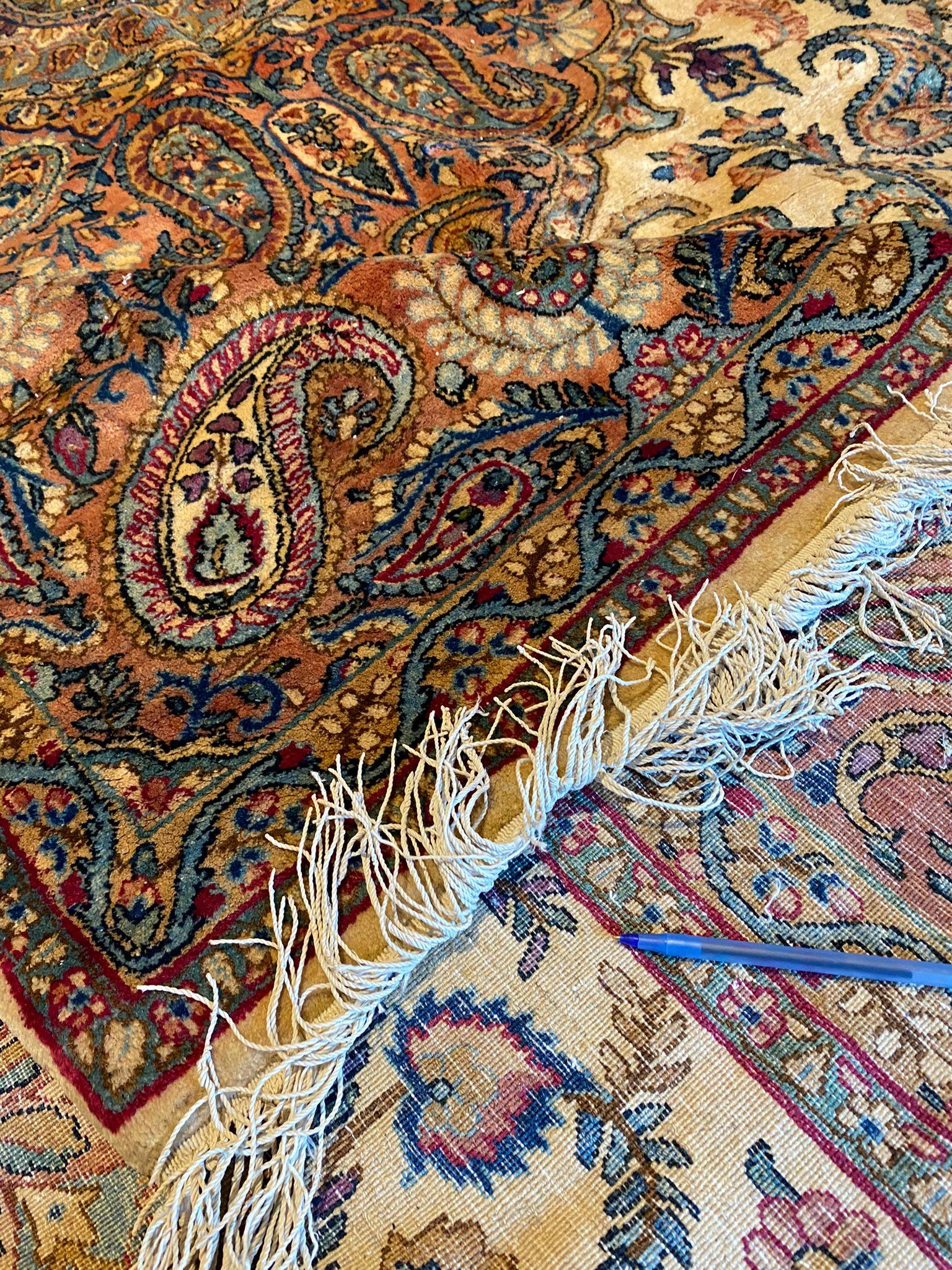 Kerman Persischer Vintage-Teppich im Zustand „Gut“ im Angebot in Providence, RI