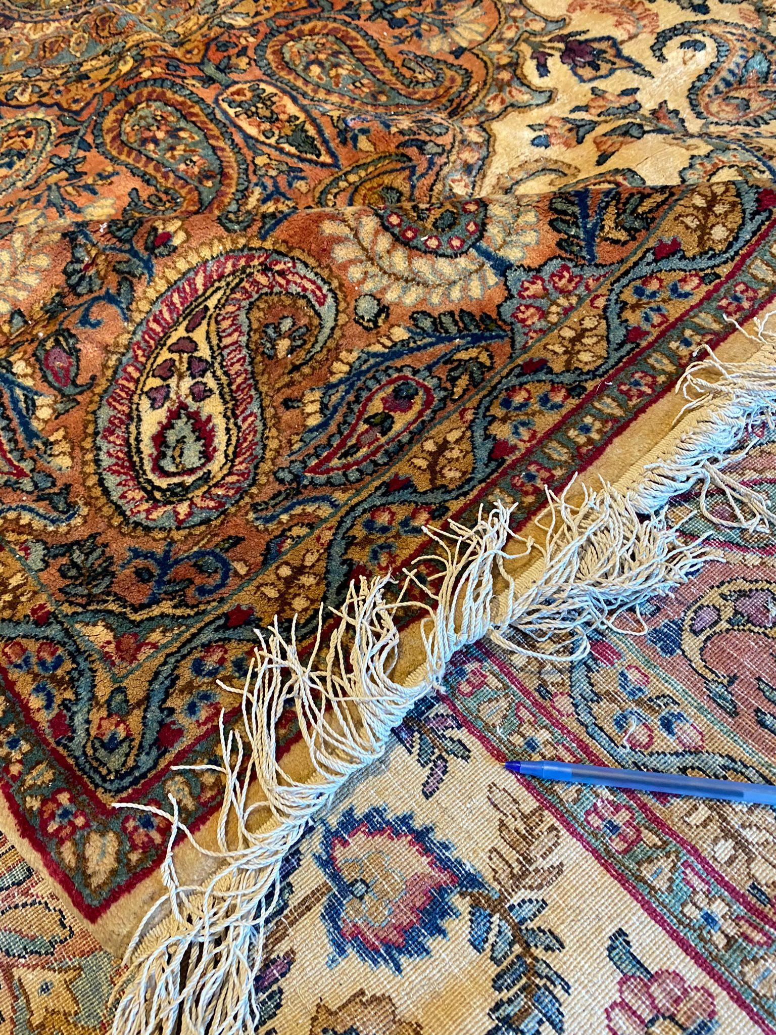 Vintage Kerman Persian Rug In Good Condition For Sale In Providence, RI