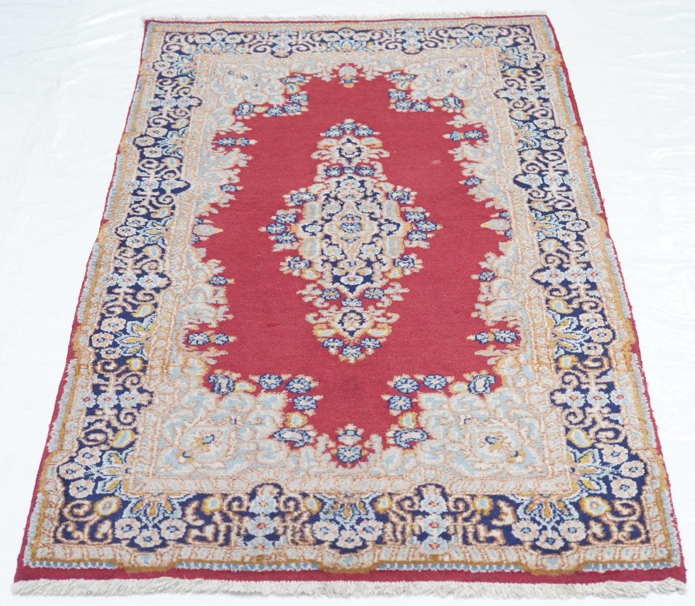 Kerman-Teppich im Vintage-Stil, 2'10