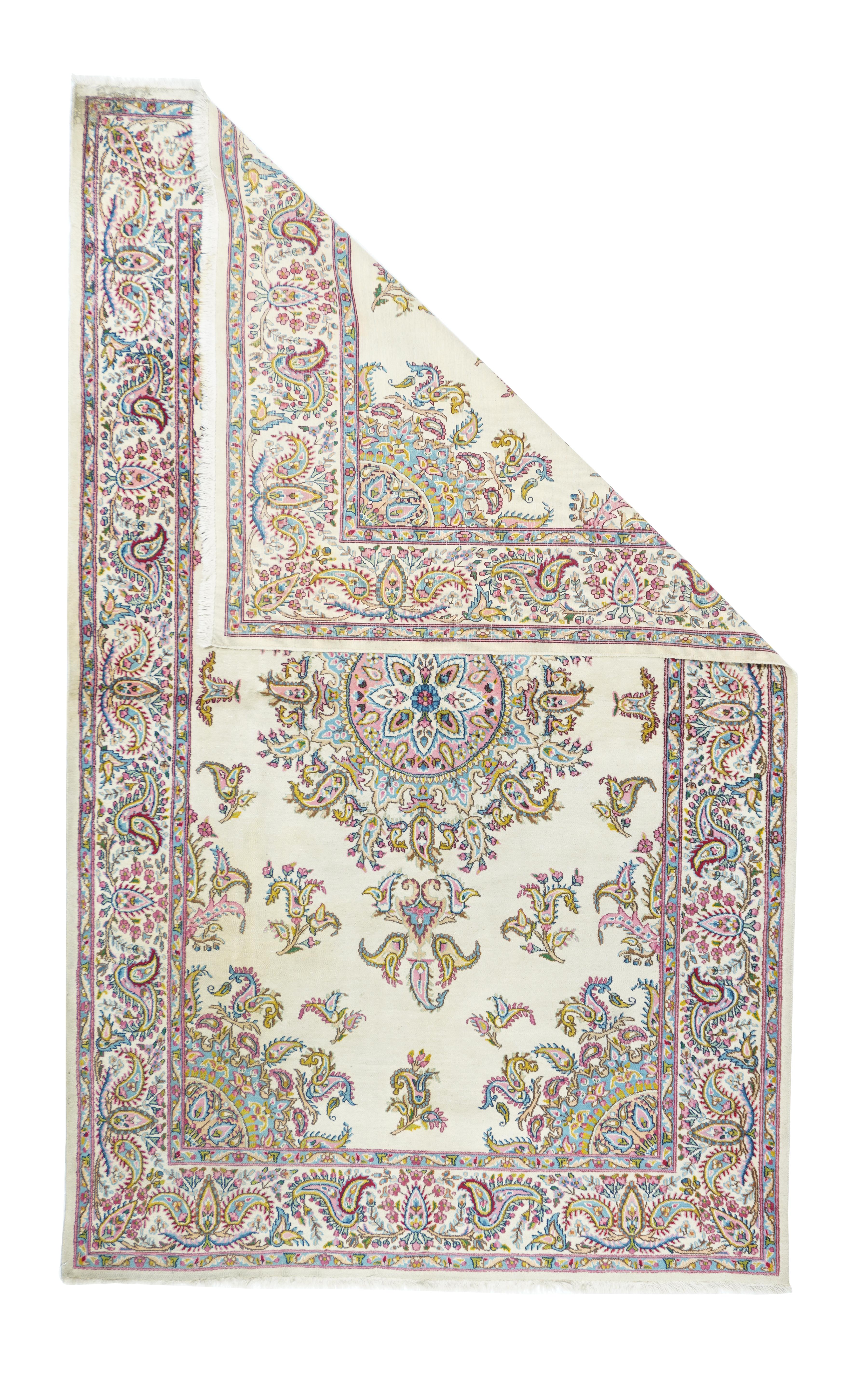 Vintage Kerman rug 5' x 8'5''.