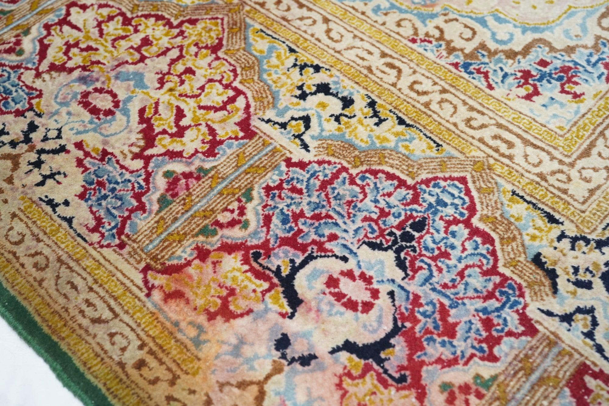 Kerman-Teppich im Vintage-Stil 9'1'' x 12'3'' (20. Jahrhundert) im Angebot