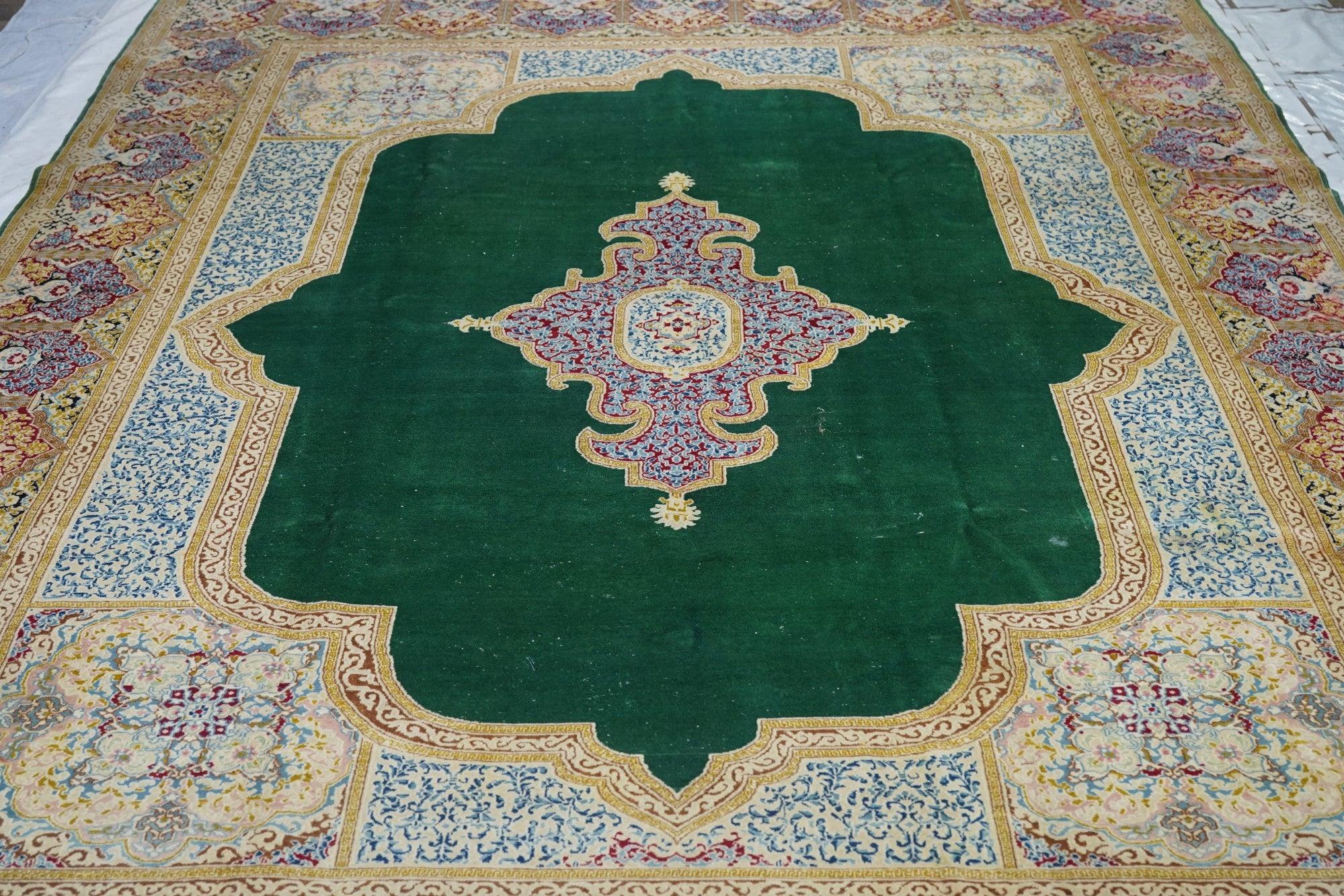 Kerman-Teppich im Vintage-Stil 9'1'' x 12'3'' im Angebot 2