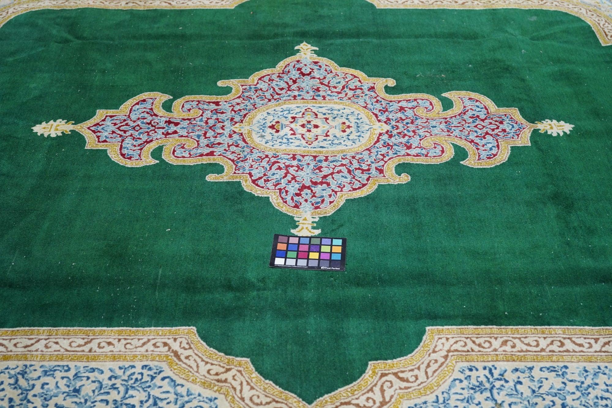Kerman-Teppich im Vintage-Stil 9'1'' x 12'3'' im Angebot 3