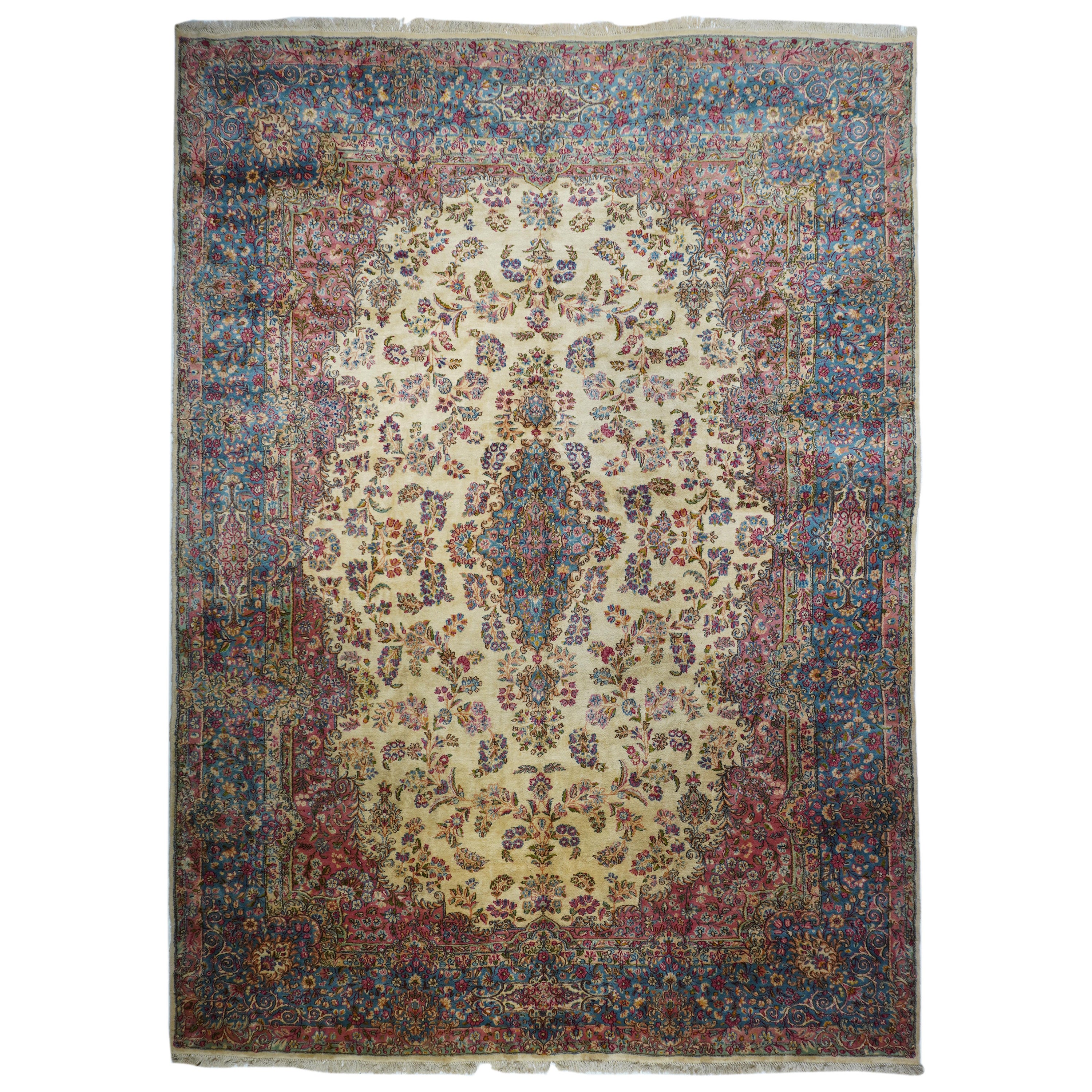 Tapis vintage Kerman 9'8'' x 13'7'' en vente
