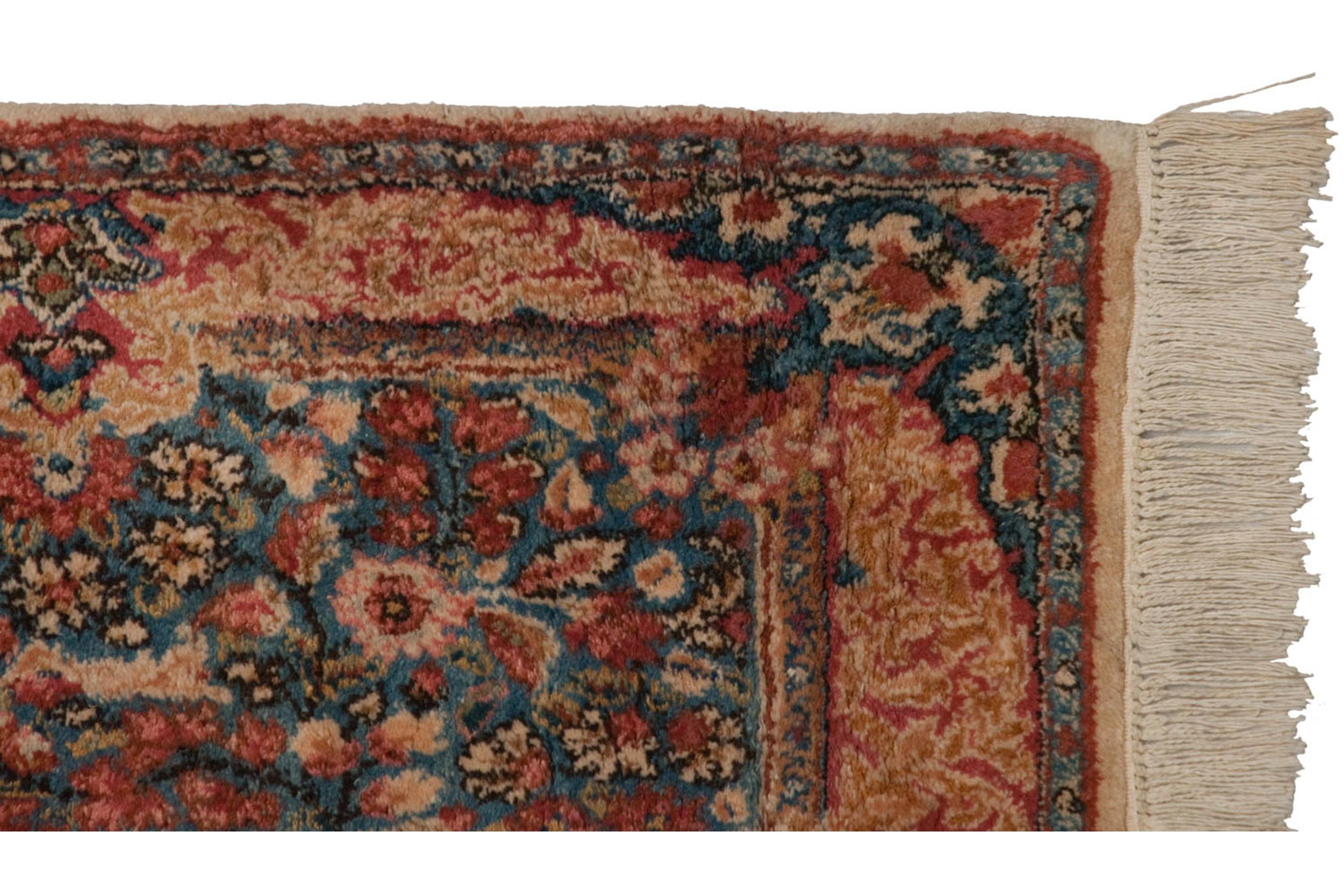 Vintage Kerman Teppich Läufer (Wolle) im Angebot