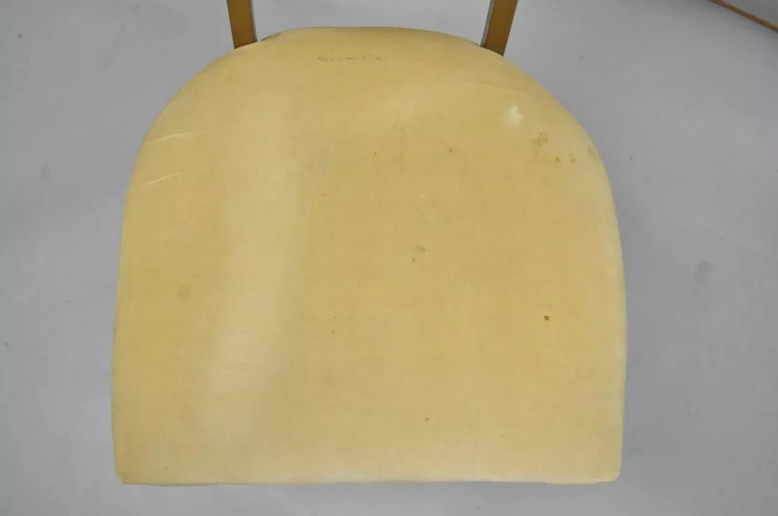 Vintage Kessler Französischer Vintage-Beistellstuhl im Hollywood-Regency-Stil aus Metallguss mit hoher Rückenlehne im Angebot 2