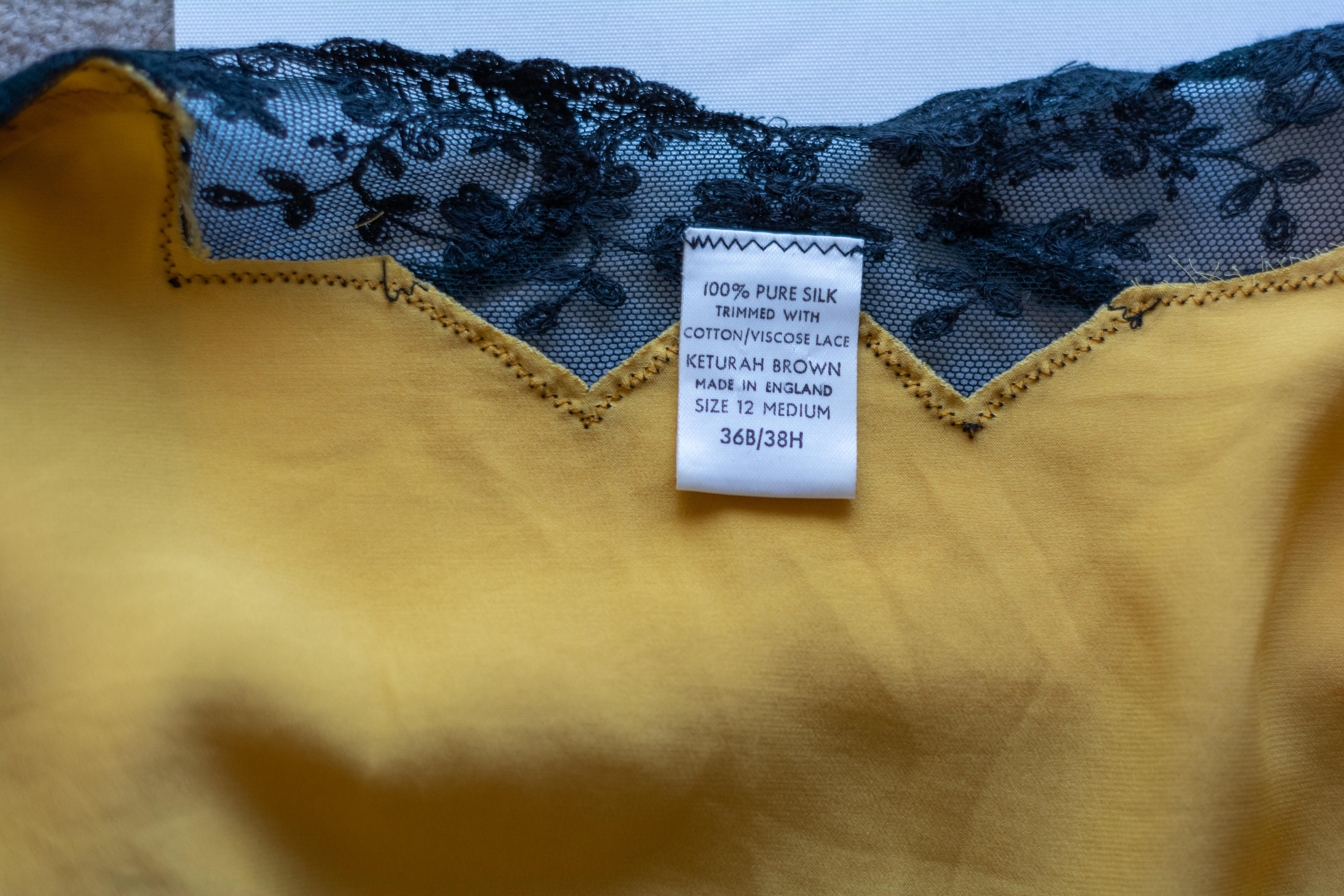 Women's Vintage Keturah Brown, Yellow Silk  Jacket For Sale