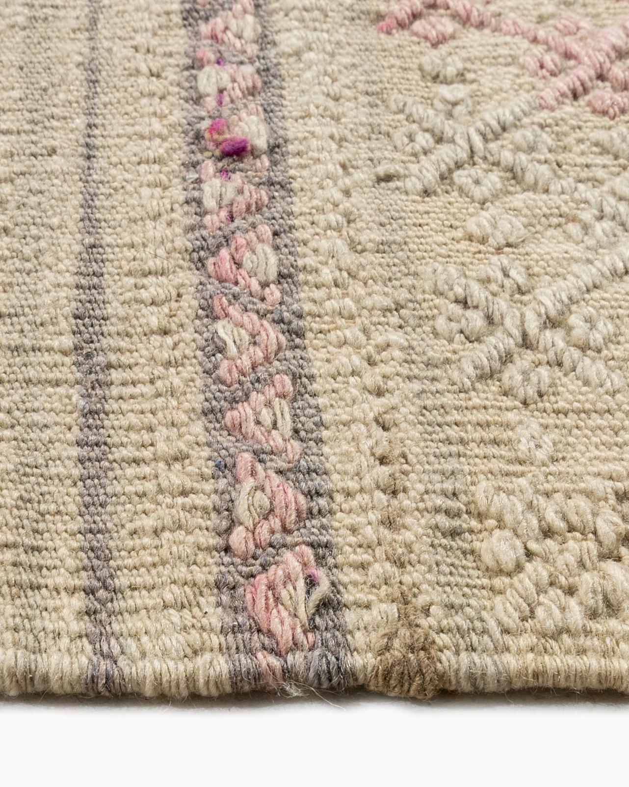 Vintage Khaki Türkisch Jajim Flachgewebe Bereich Teppich 5'7 x 9'2 im Angebot 4