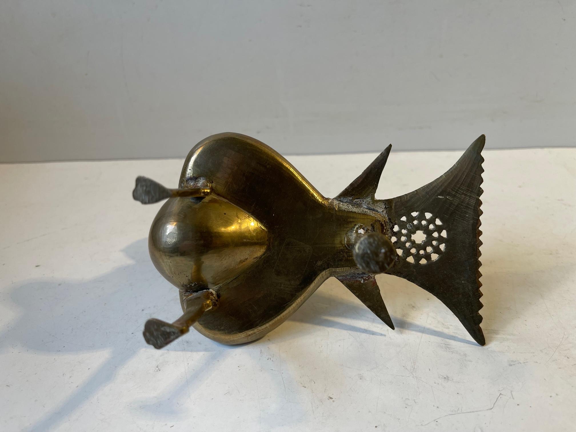 Vintage Khorasan Style Bird Incense Burner in Brass For Sale 2