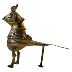 Retro Khorasan Style Bird Incense Burner in Brass