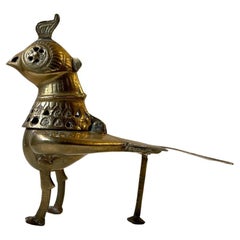 Vintage Khorasan Style Bird Incense Burner in Brass