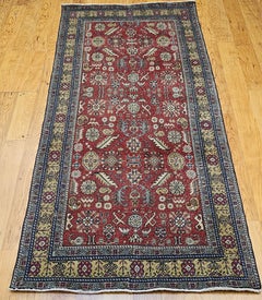 Antique Khotan Area Rug, Hand-Woven Wool, Geometric Design, 1900s