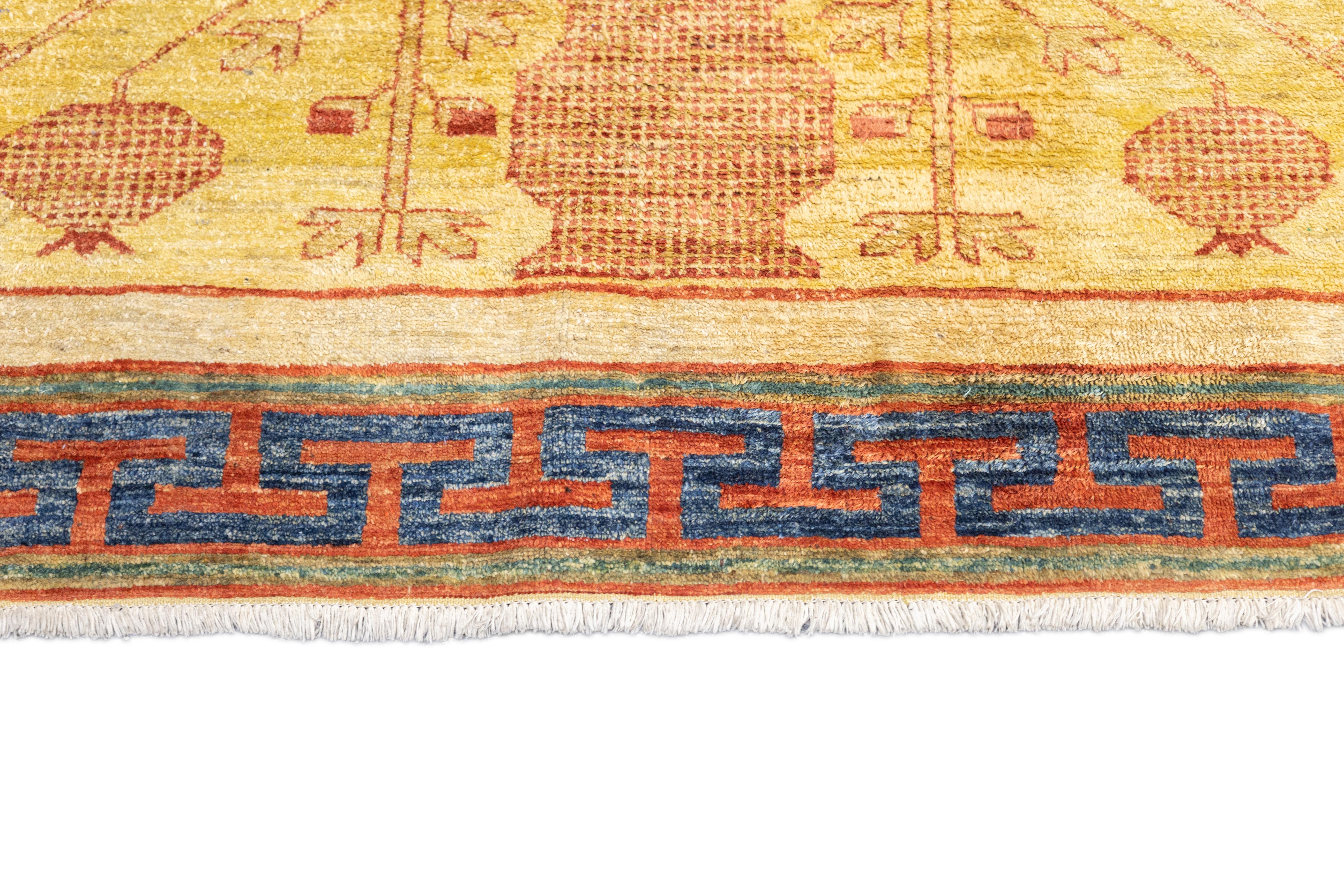 Vintage Khotan Rug 6'6