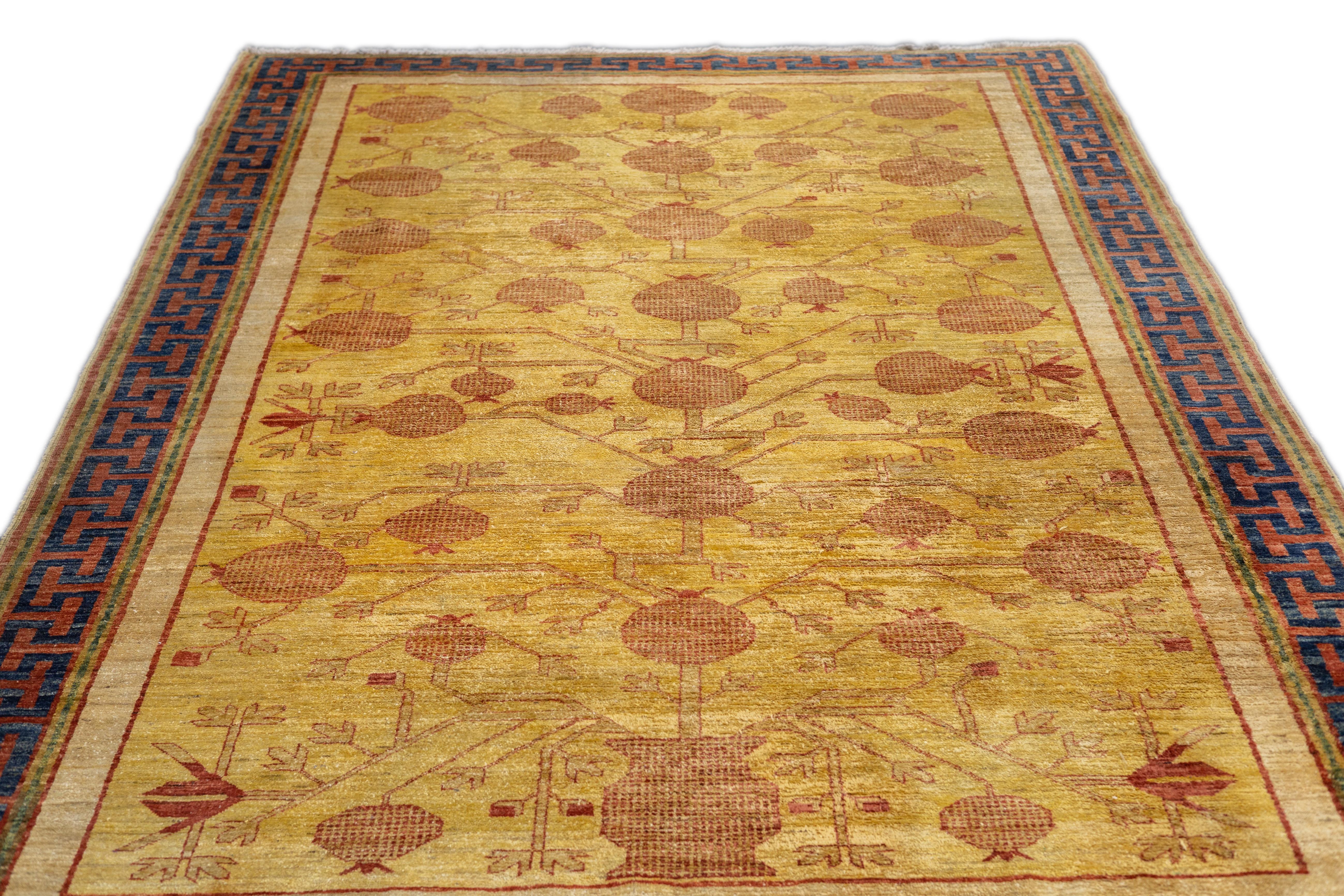 Vintage Khotan Rug 6'6