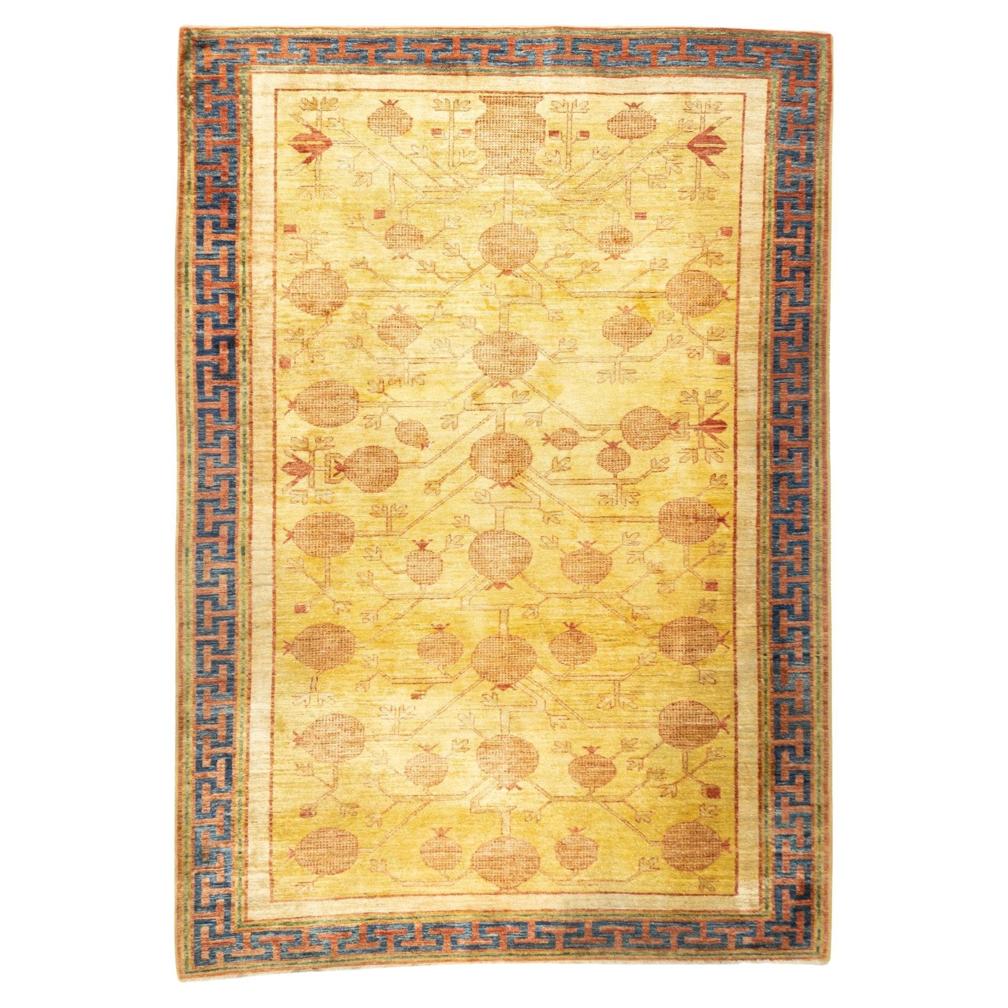 Vintage Khotan Rug 6'6" x 9'4" For Sale