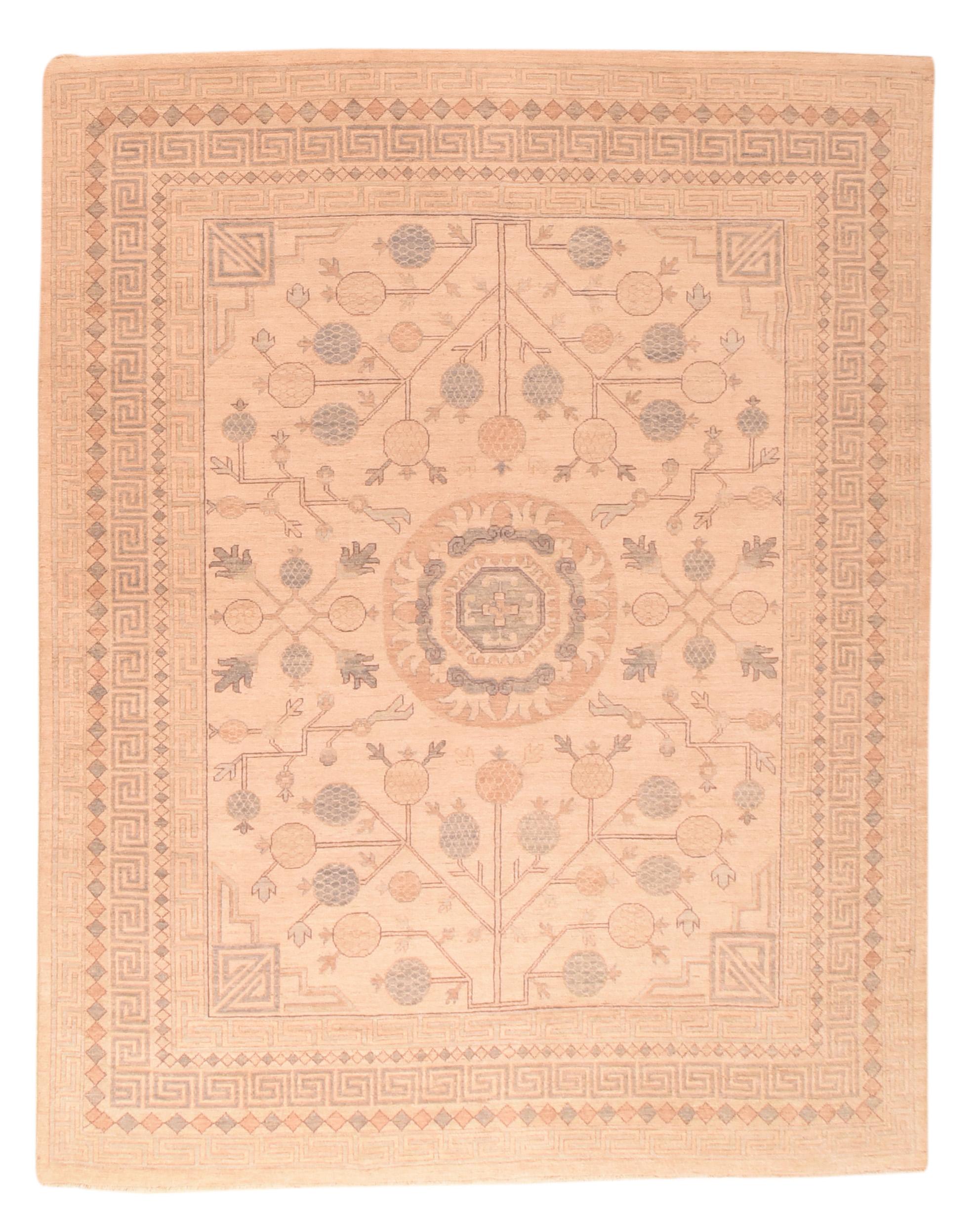 Cinese Tappeto Vintage Khotan 8'3